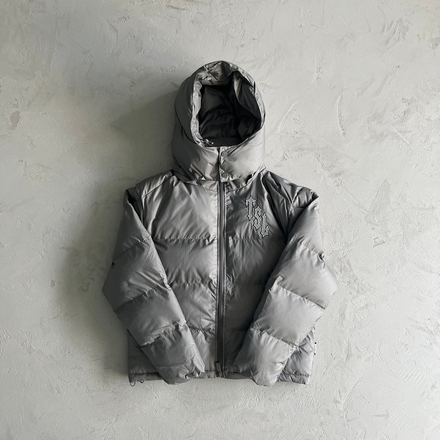 Grey TrapStar Shooters Detachable Hooded Puffer