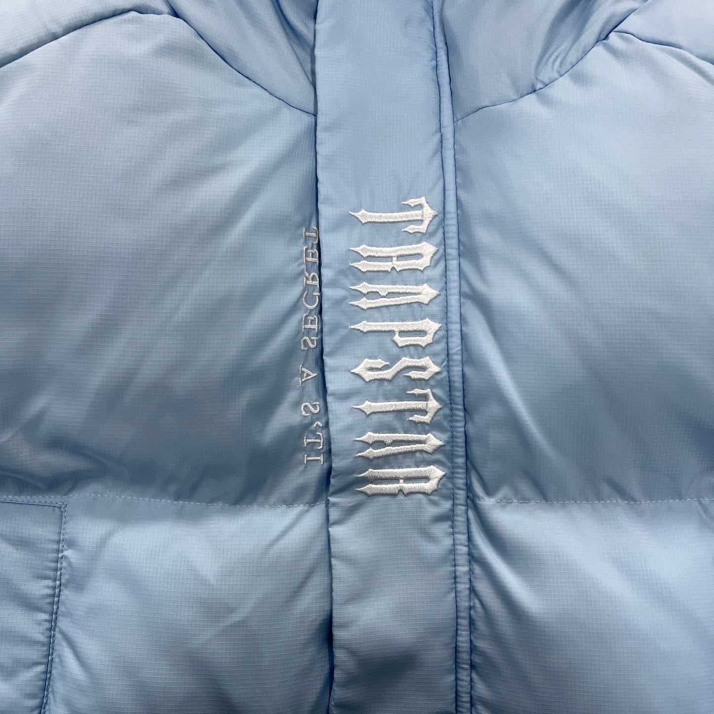 Sky Blue Women TrapStar Decoded Hooded Puffer 2.0 Jacket