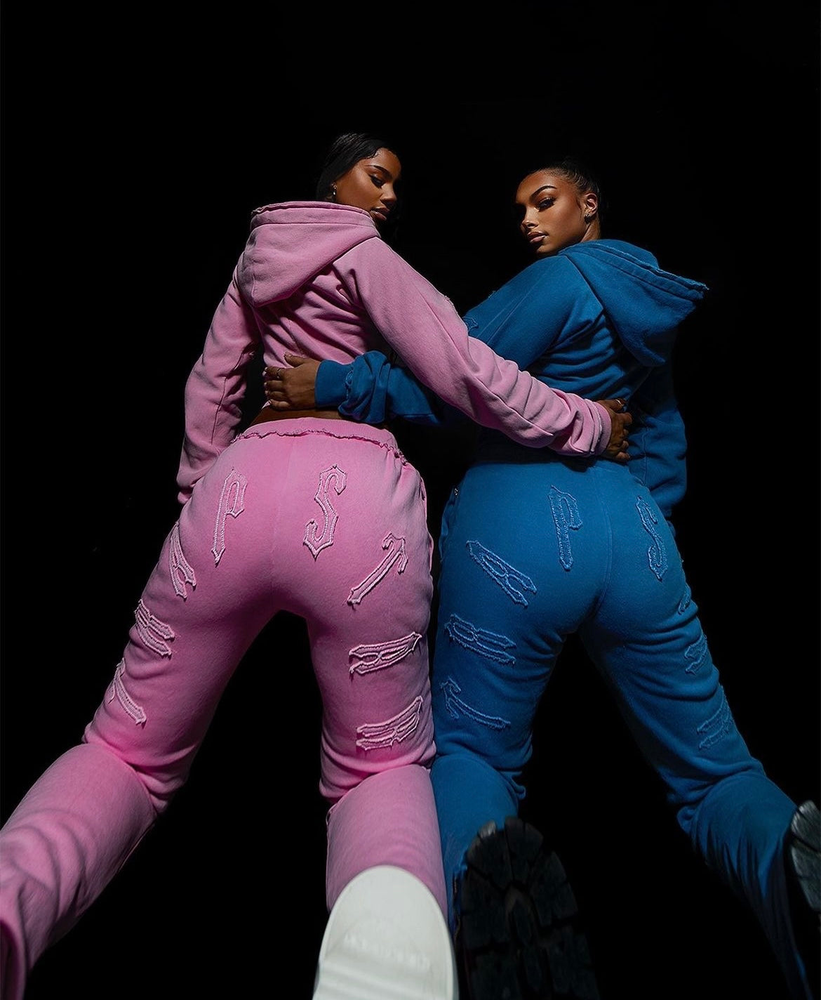 Women TrapStar Pink Tracksuit Cropped Zip