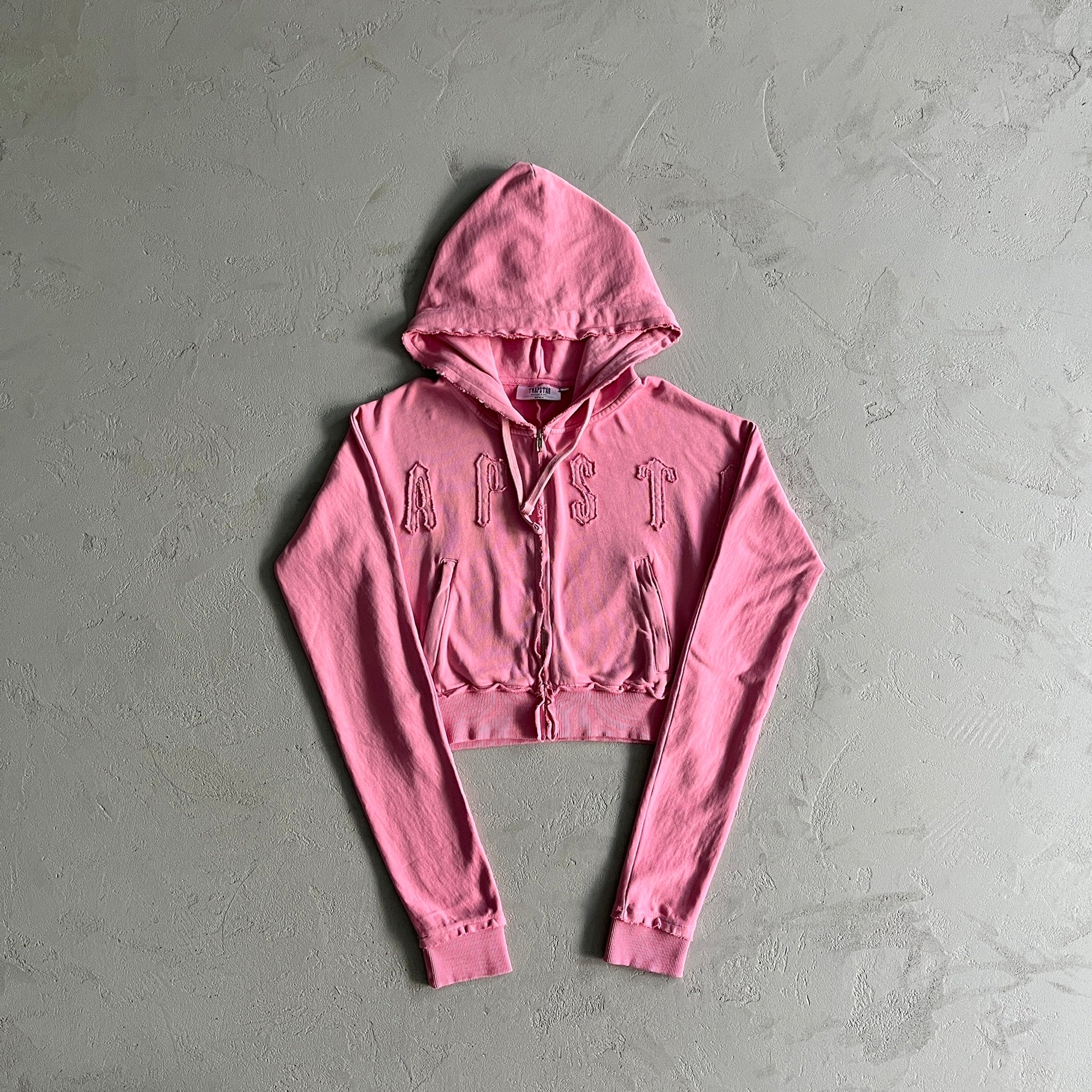 Women TrapStar Pink Tracksuit Cropped Zip – TrapStore