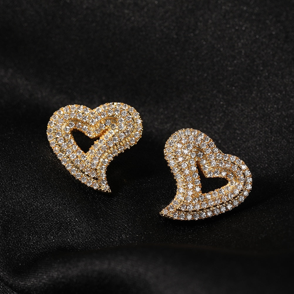 Iced Heart Earring