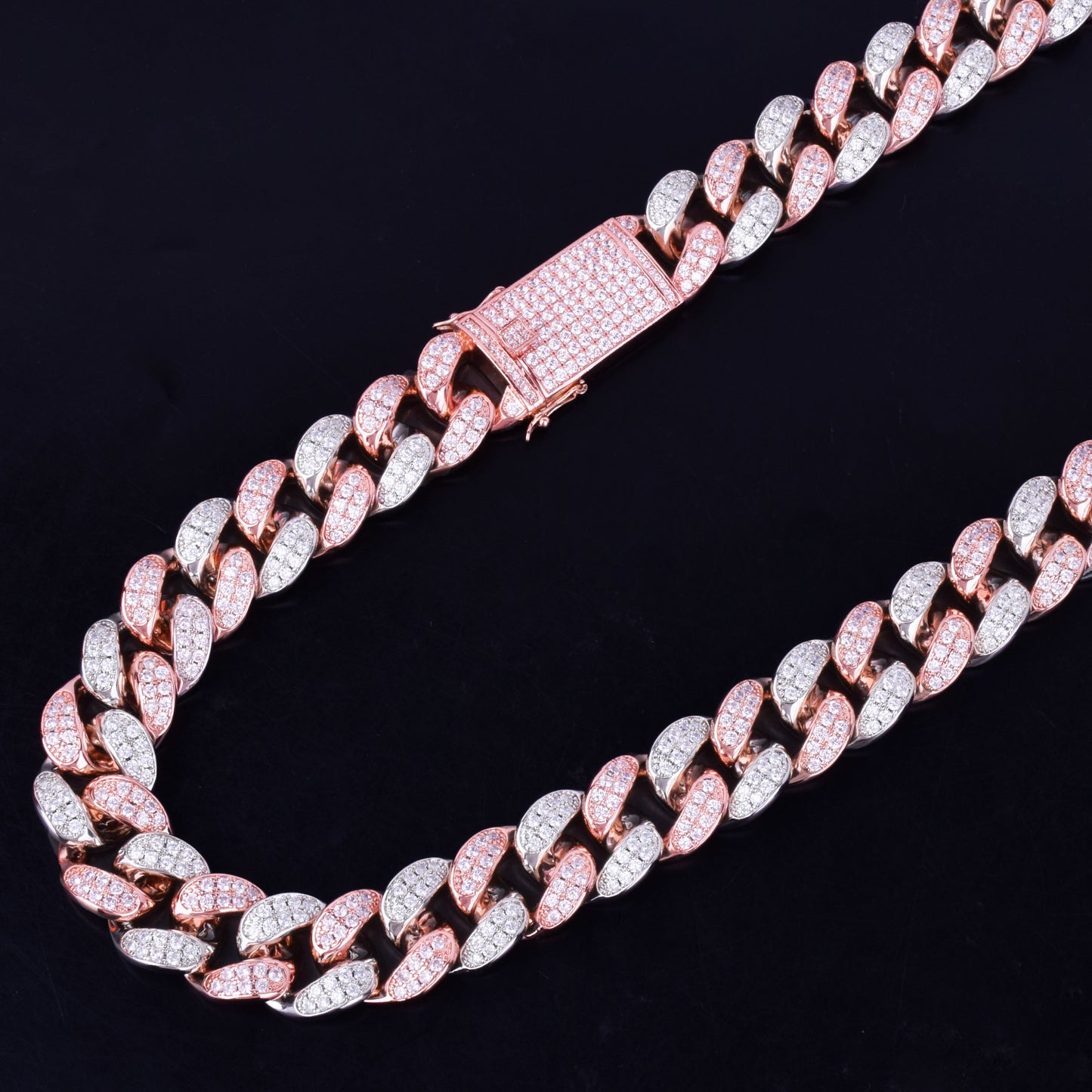 Pink and White Cuban Chain