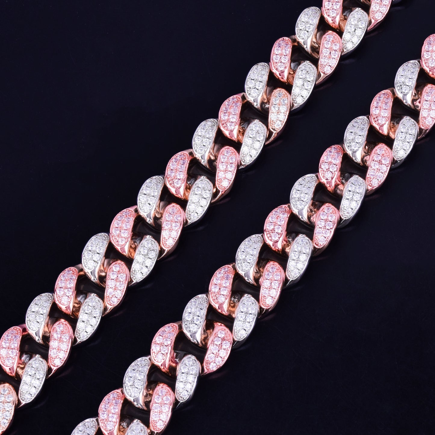 Pink and White Cuban Chain