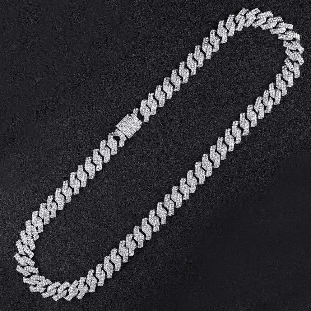 Crystal Cuban Chain Bracelet and Chains