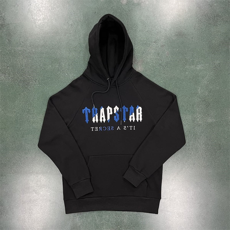 Blue and White TrapStar Hoodie