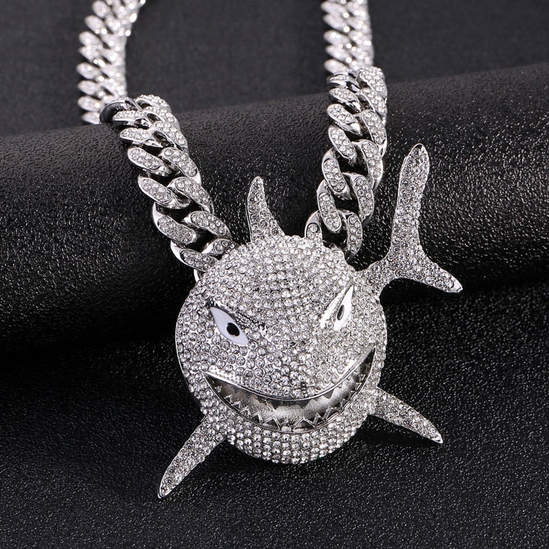 Shark Iced Out Cuban Chain