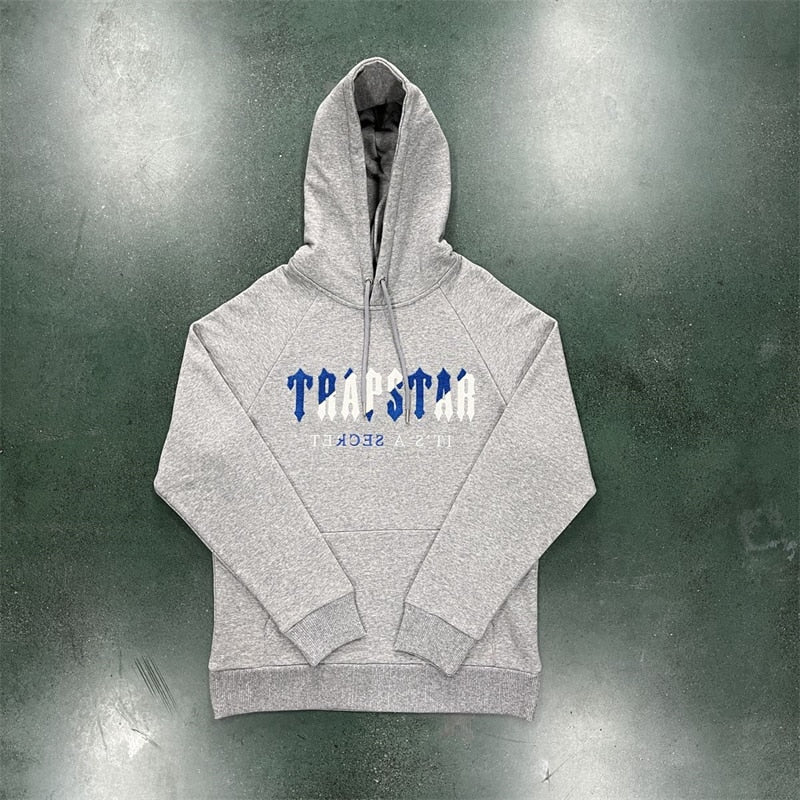 Blue and White TrapStar Hoodie